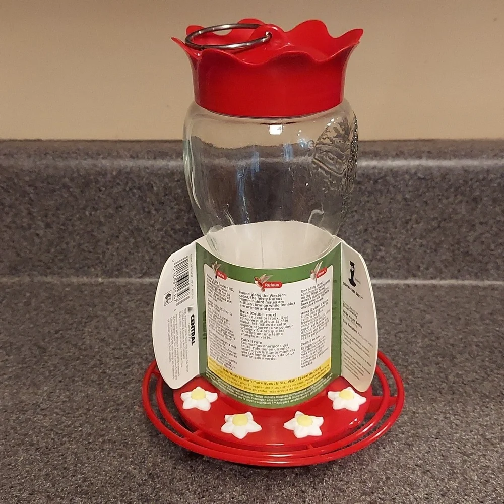 PENNINGTON 16 OZ. GLASS HUMMINGBIRD FEEDER - TOP RATED BEST SELLER☆ BNWT 1 LEFT!